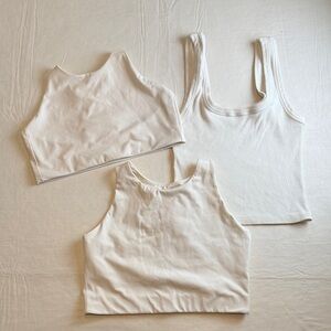 Girlfriend Collective Bundle Two Cream Tank Tops Size XL
